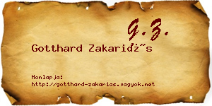 Gotthard Zakariás névjegykártya